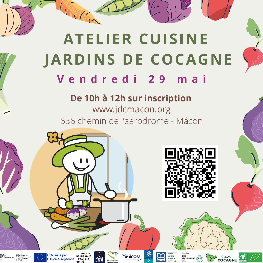 atelier cuisine des Jardins 29 mai